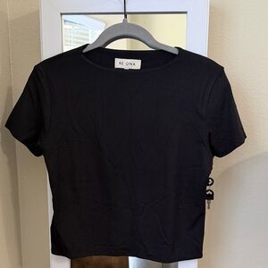 Re Ona Classic Black Short Sleeve Tee